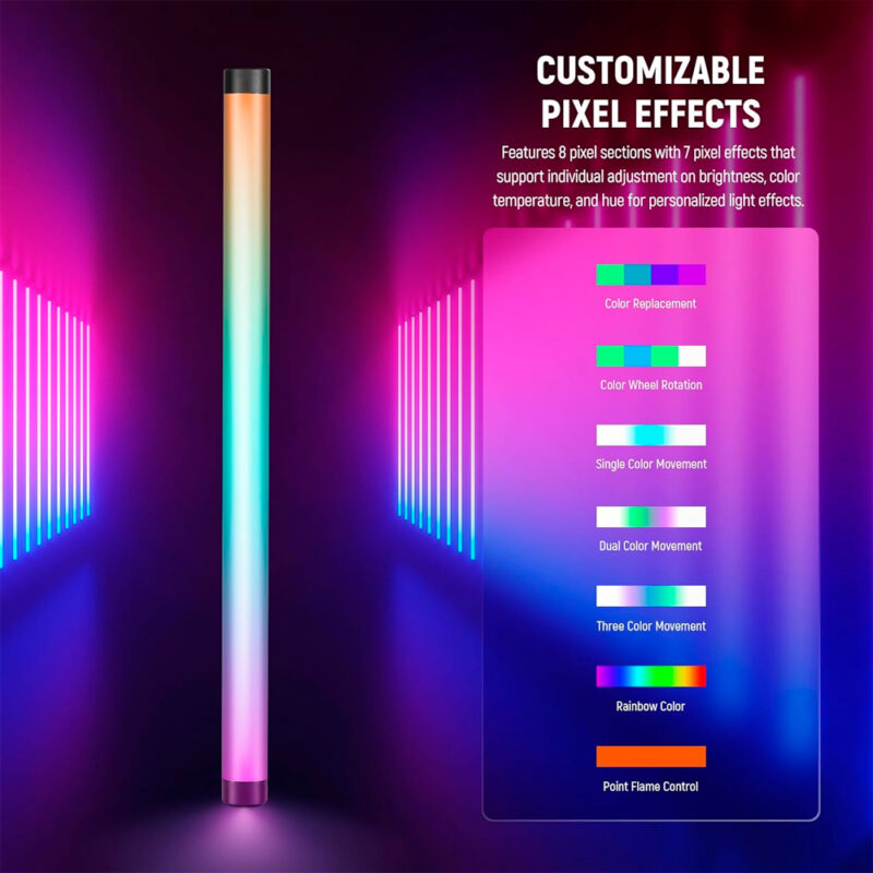 Bastão Luz Led Portátil Neewer TL60 Rgb Foto/Vídeo Preto