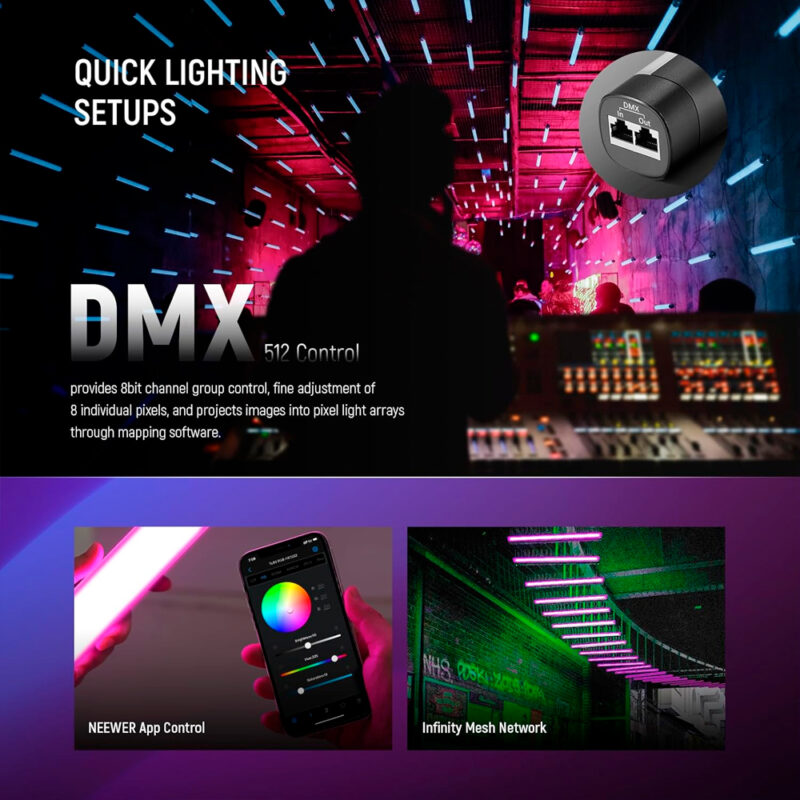 Bastão Luz Led Portátil Neewer TL60 Rgb Foto/Vídeo Preto