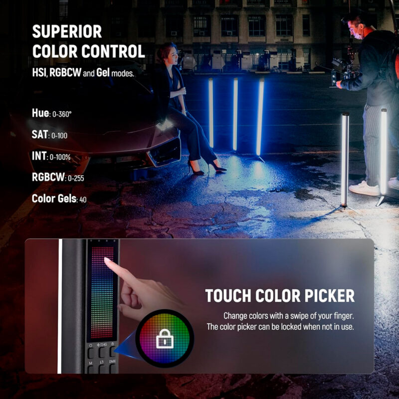 Bastão Luz Led Portátil Neewer TL60 Rgb Foto/Vídeo Preto