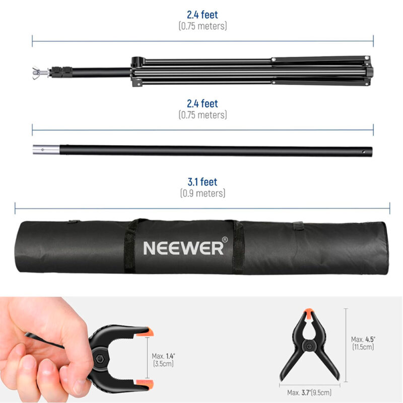 Sistema de Suporte para Pano de Fundo Neewer 2x3m com 2 Sacos de Areia