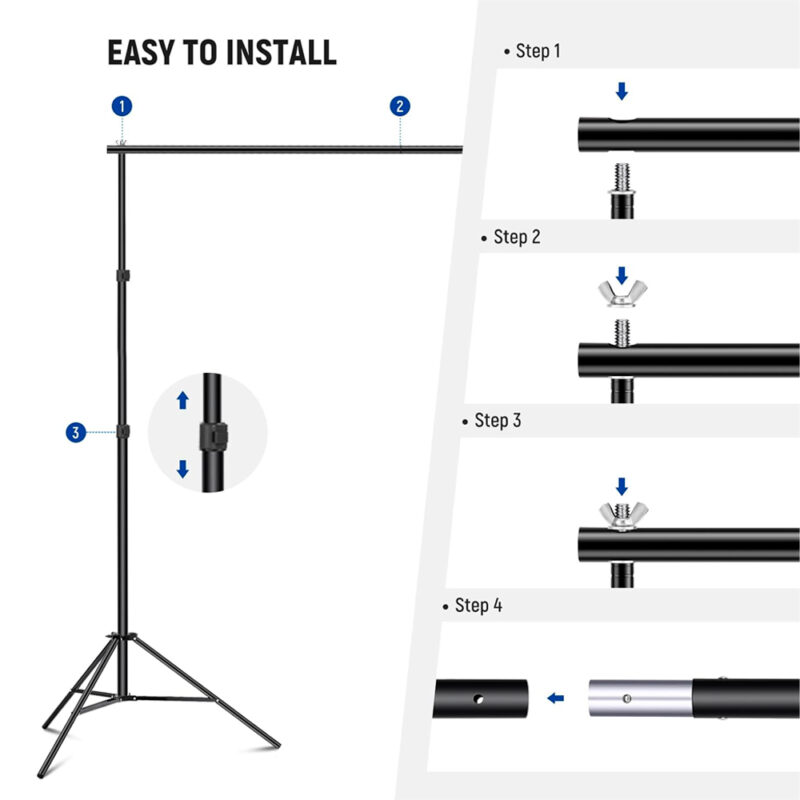 Sistema de Suporte para Pano de Fundo Neewer 2x3m com 2 Sacos de Areia