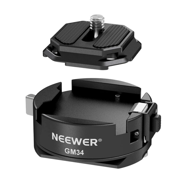Kit Placa Liberação Rápida Neewer p/Câmera Preta