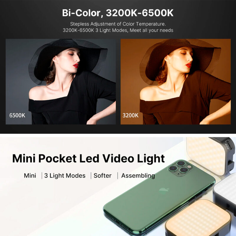 Mini Luz LED Versátil com 3 Modos e Bateria Recarregável