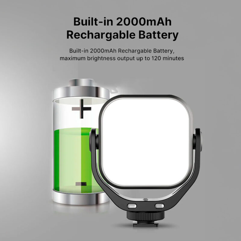 Luz de Vídeo LED Ulanzi 360° com Bateria Recarregável Preto