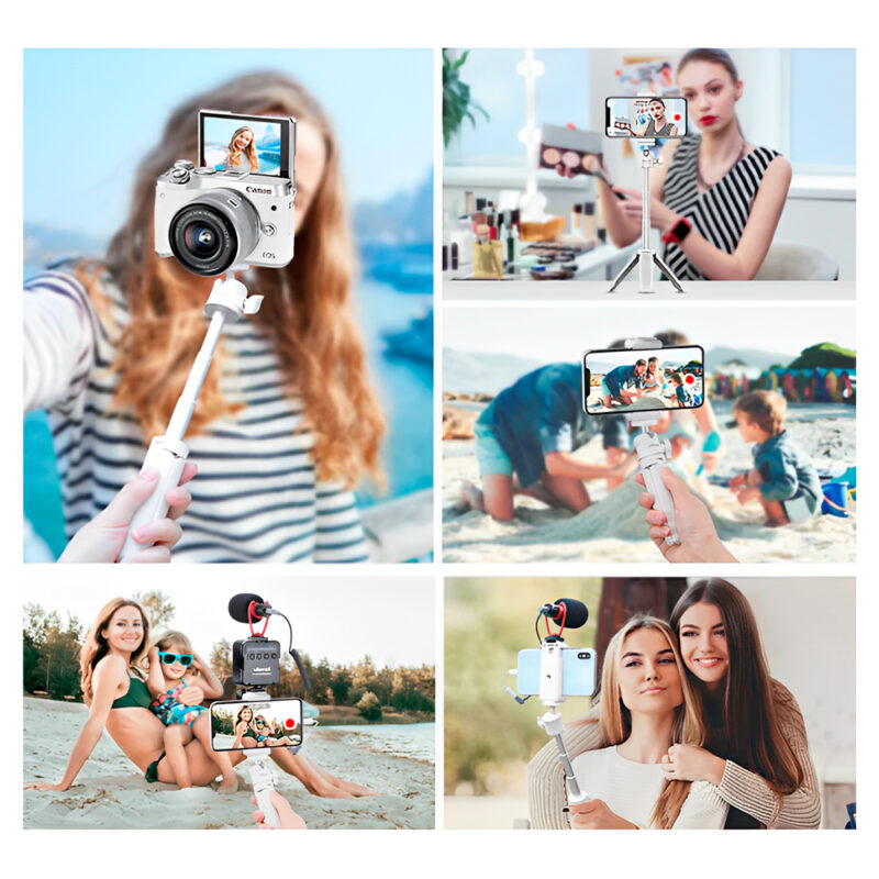 Mini Tripé/Bastão Selfie Ulanzi para Smartphone e Câmera - Branco