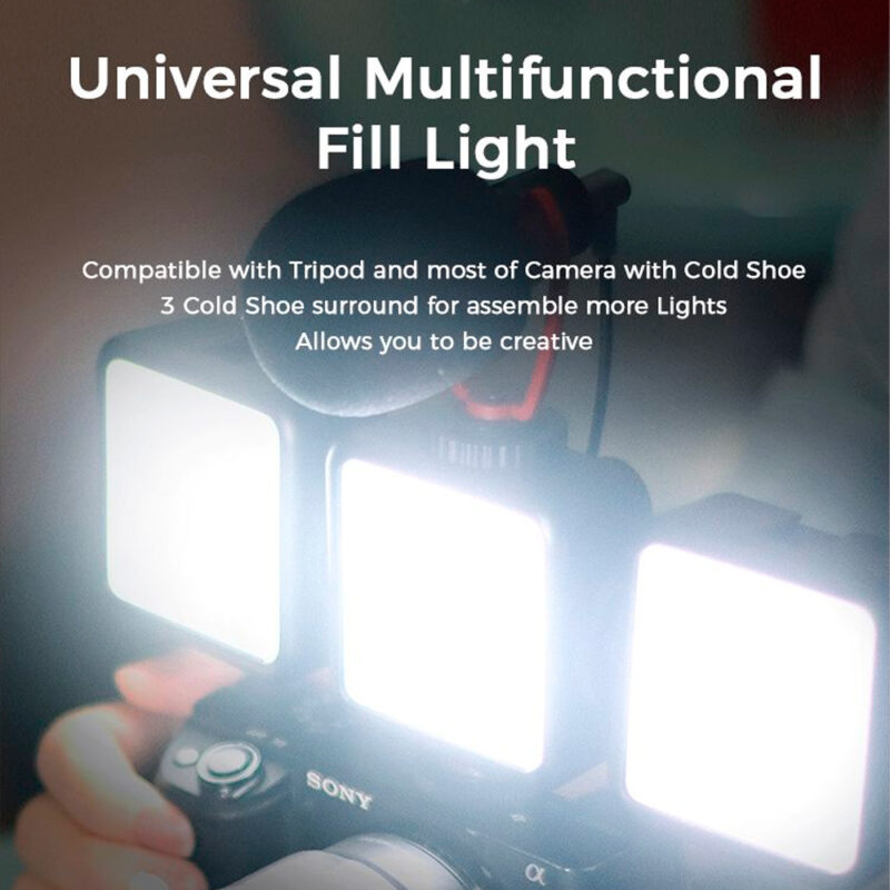 Luz de Vídeo LED Ulanzi VL81 Recarregável, Temperatura Ajustável 3200K-5500K