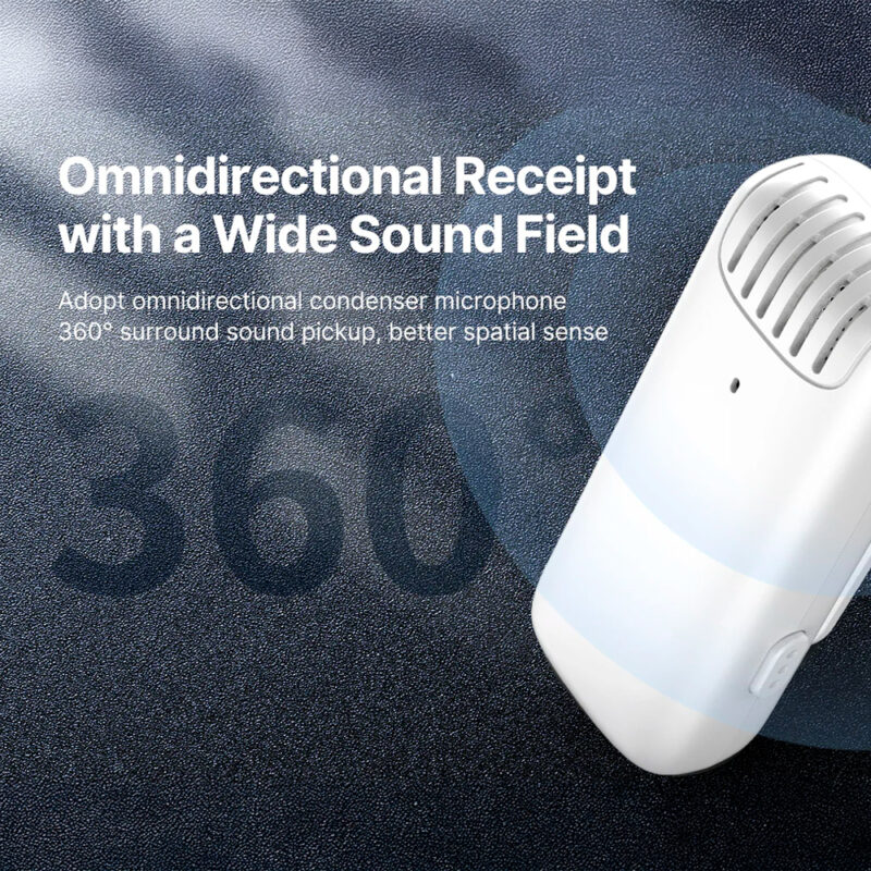 Microfone Sem Fio Ulanzi J12 com Conector Lightning, Lapela, para Ios, Cor Branco