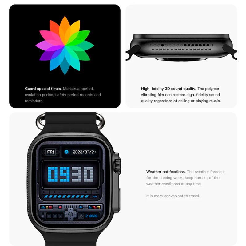 Relógio Smartwatch Zwear ZL67 com Tela 2.1” Preto