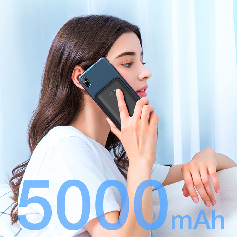 Power Bank 5000mAh 1Hora Bateria Portátil Cabos Lightning