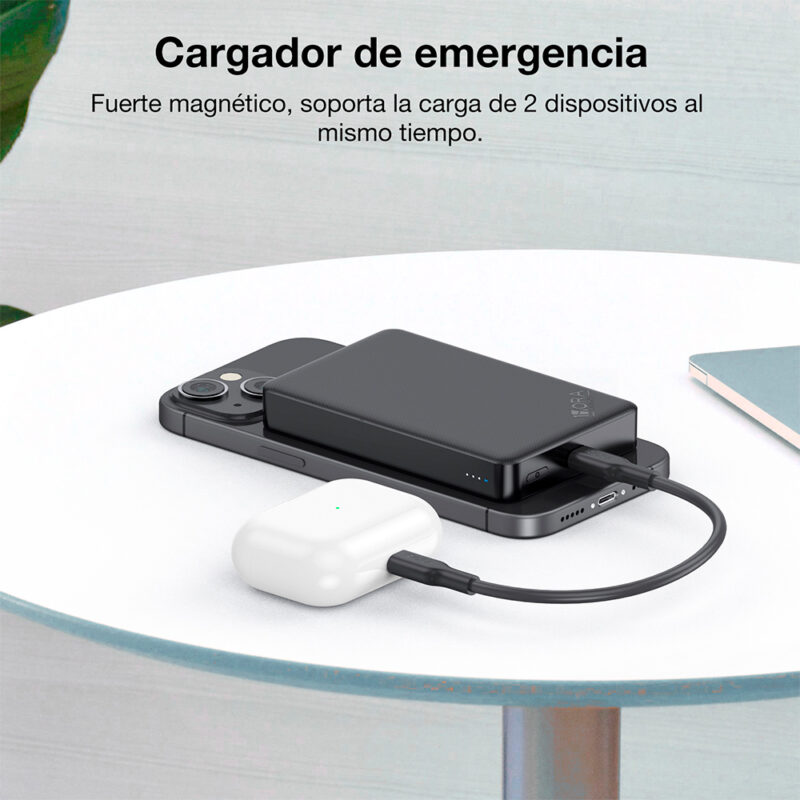 Power Bank Magnética 5000mAh Saída Máxima 10W