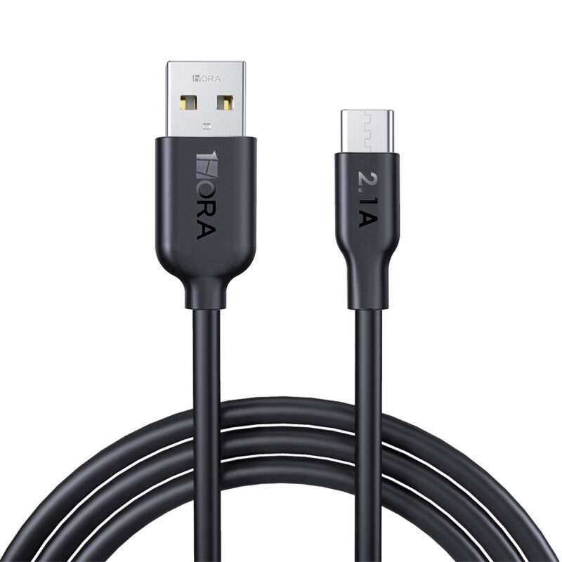 Cabo USB-C para USB-A Macho/Macho 2.1A 2 Metros Preto