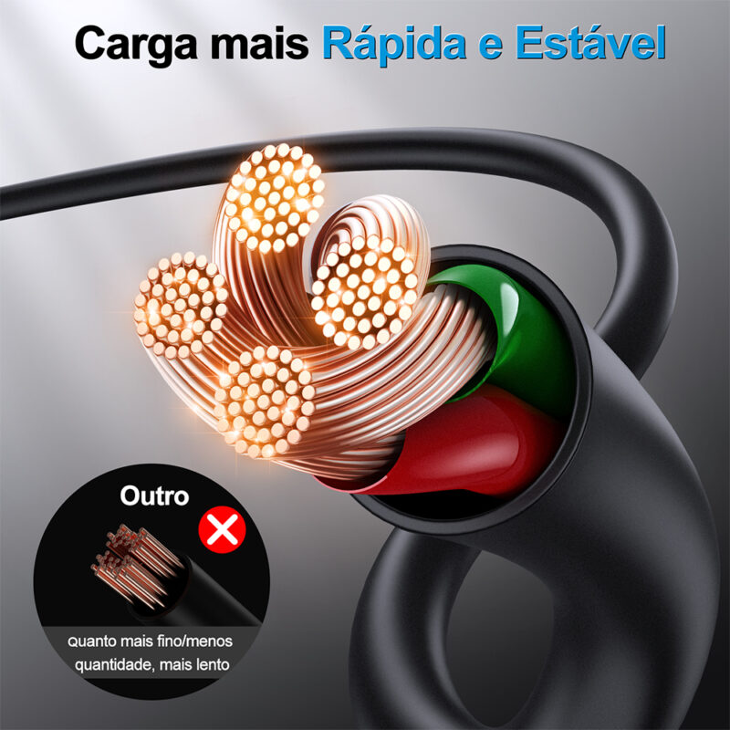 Cabo Micro Usb pra Usb A 1Hora 2.1A Macho 1 Metro Preto