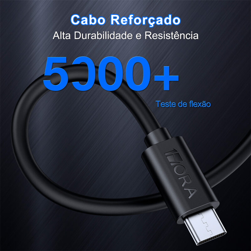 Cabo Usb C para Usb A 1Hora 2.1A Macho/Macho 1Metro Preto