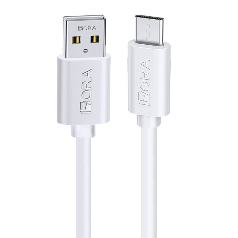 Cabo Usb C p/Usb A 1Hora 2.1A Macho/Macho 1Metro Branco
