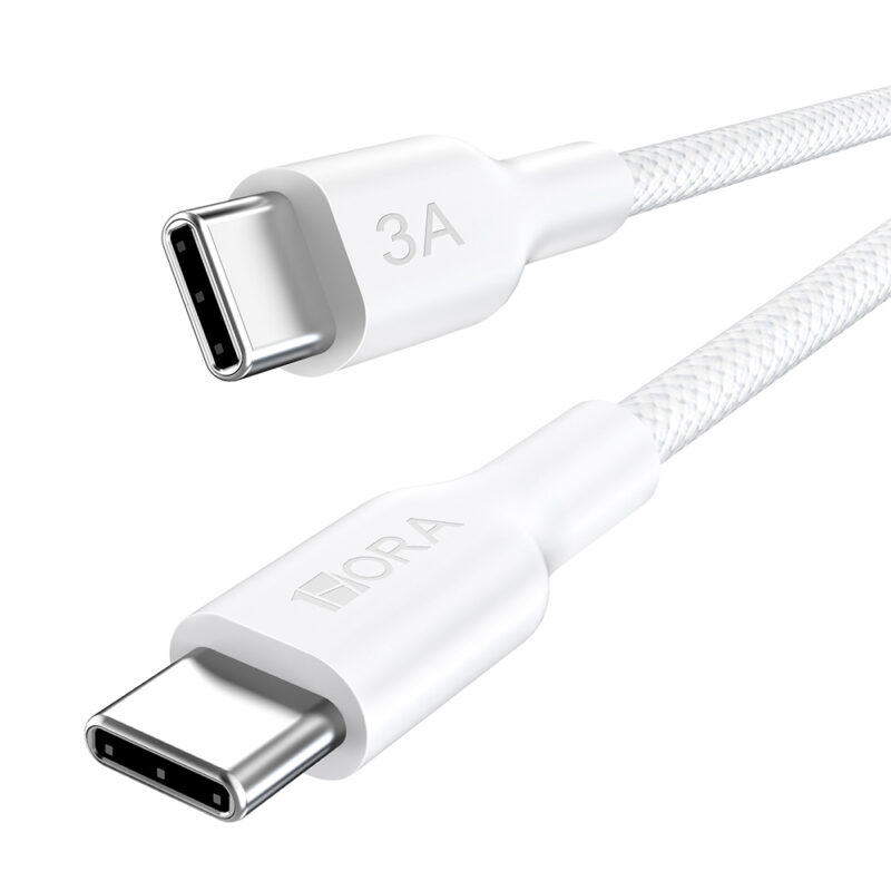 Cabo USB-C para USB-C 1Hora 1 Metro Branco