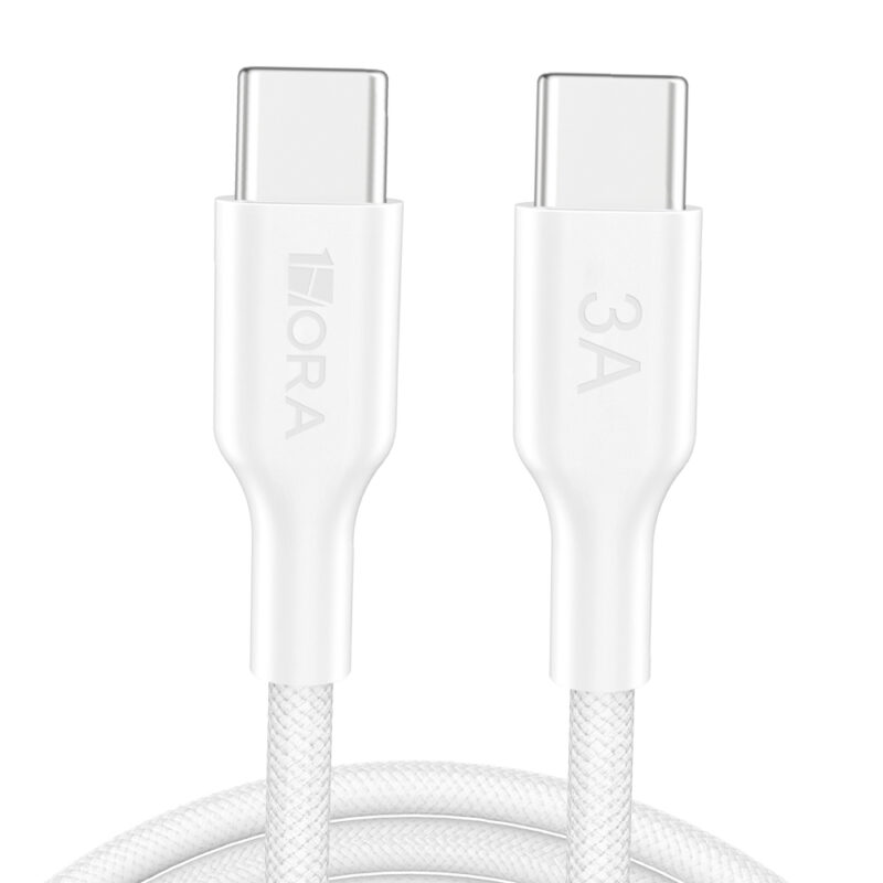 Cabo USB-C para USB-C 1Hora 1 Metro Branco