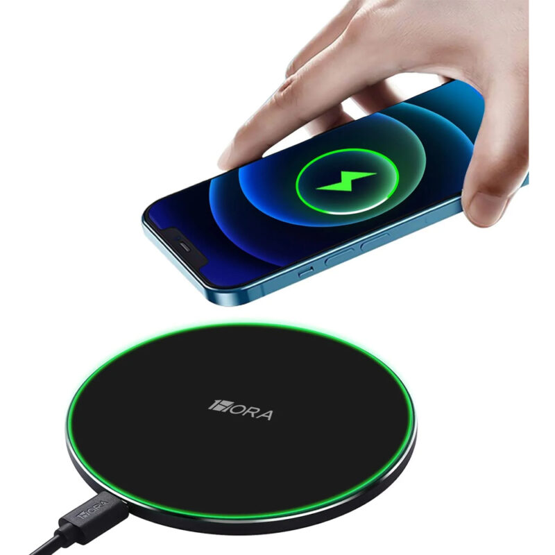 Carregador Magnético 1Hora Sem Fio (Wireless) 15W Preto