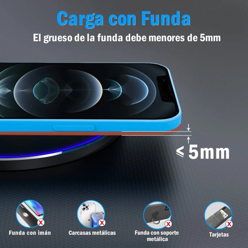 Carregador Magnético 1Hora Sem Fio (Wireless) 15W Preto