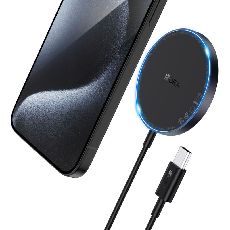 Carregador Rápido 1Hora Sem Fio (Wireless) Máx 15W Preto