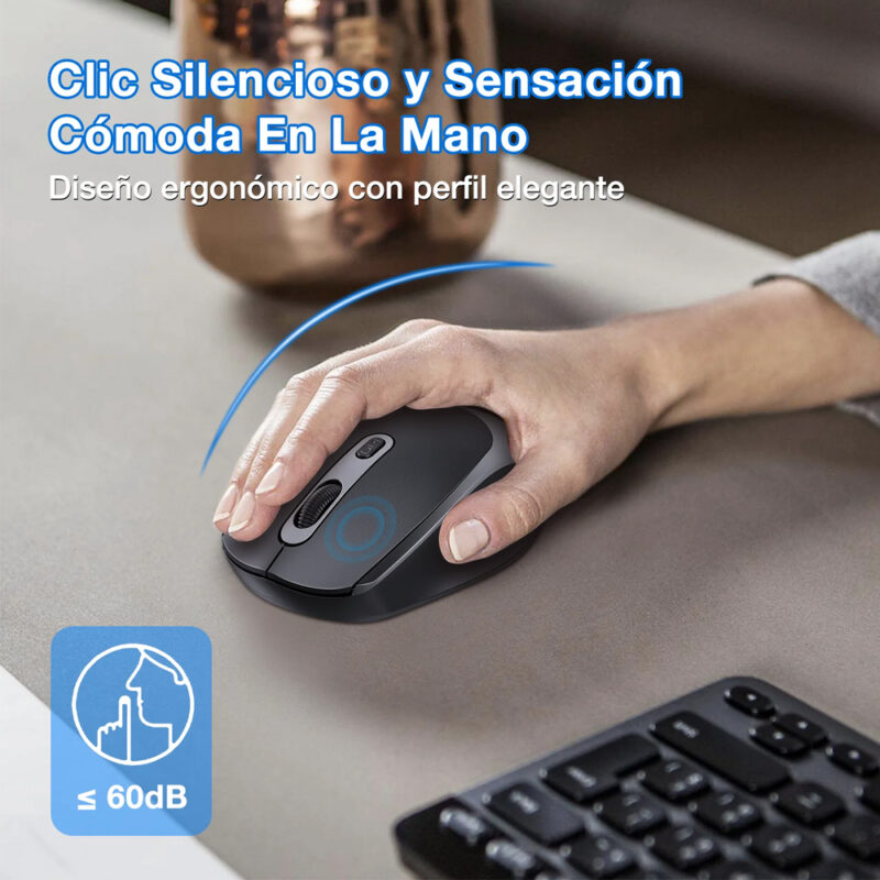 Mouse Sem Fio 1Hora Wireless 2.4G Preto, Conexão Estável