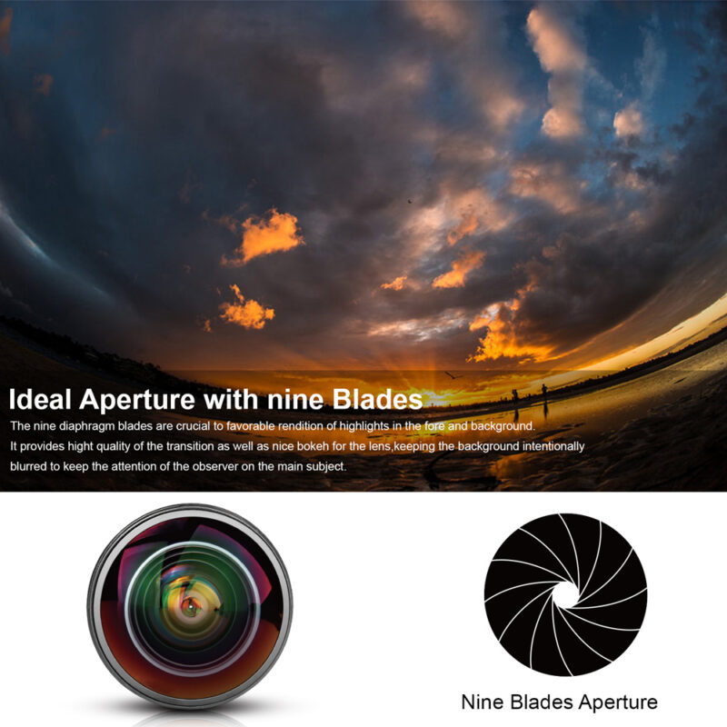 Lente Meike 8mm f/3.5 Fisheye para Canon EF – Grande Angular, Efeito Olho de Peixe