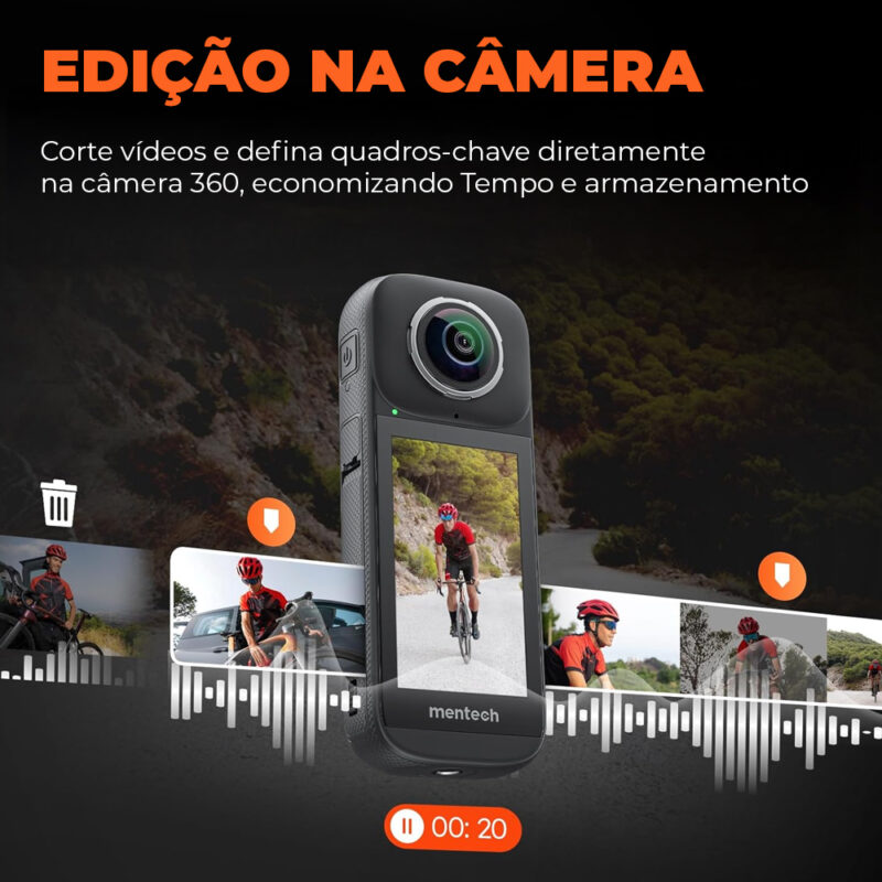 Câmera de Ação 360° PanoX V3 Core Max 360° Preta