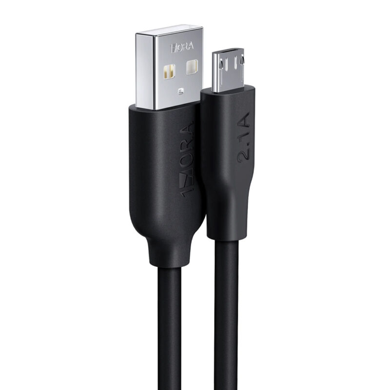 Cabo USB A para Micro USB 1Hora 2.1A 1 Metro Preto