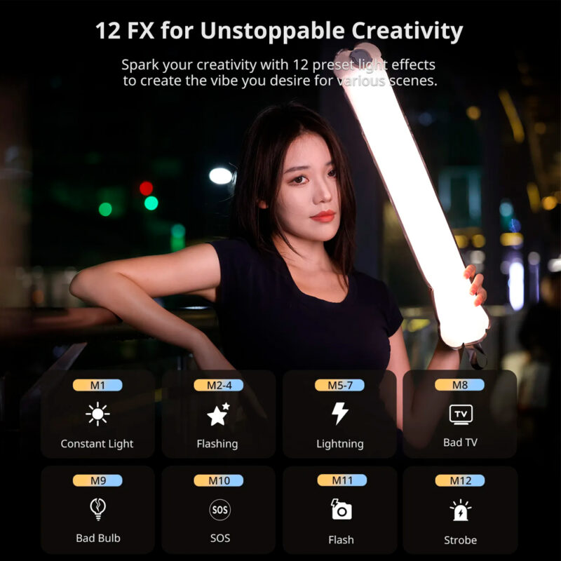 Luminária Tubo de Ar Portátil Ulanzi UA12 para Foto e Vídeo