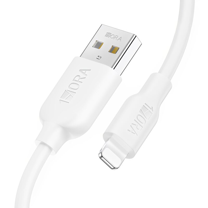Cabo Lightning iPhone p/USB-A Macho 2.1A 1 Metro Branco