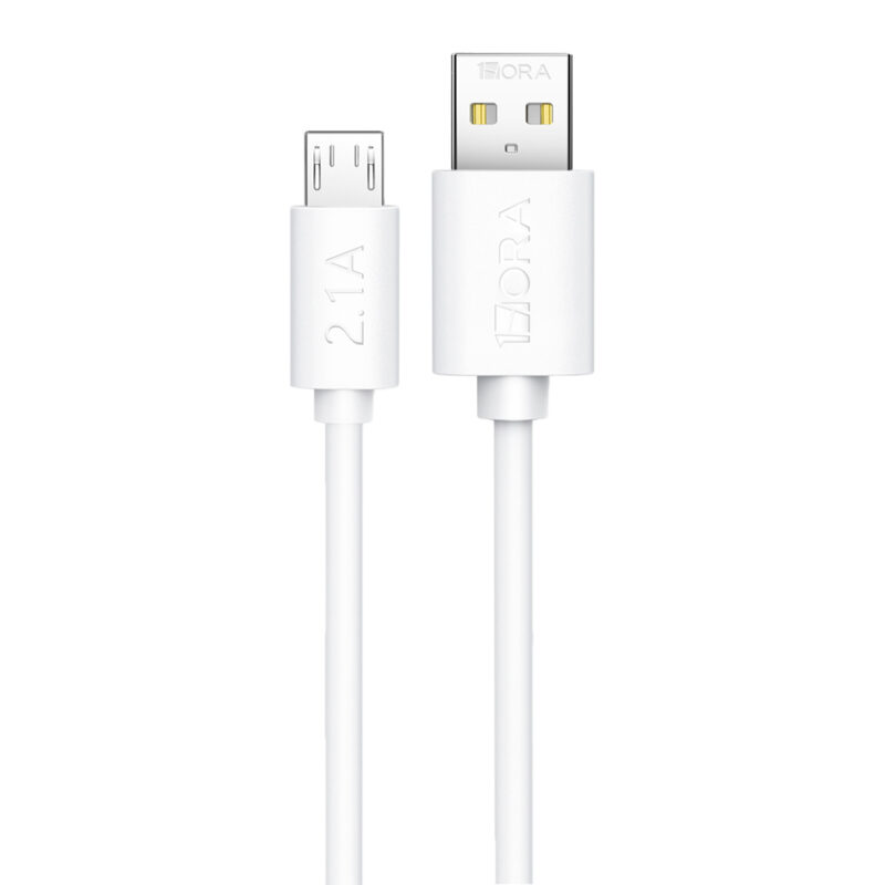 Cabo Micro USB para USB Tipo A Macho 2.1A 1 Metro Branco