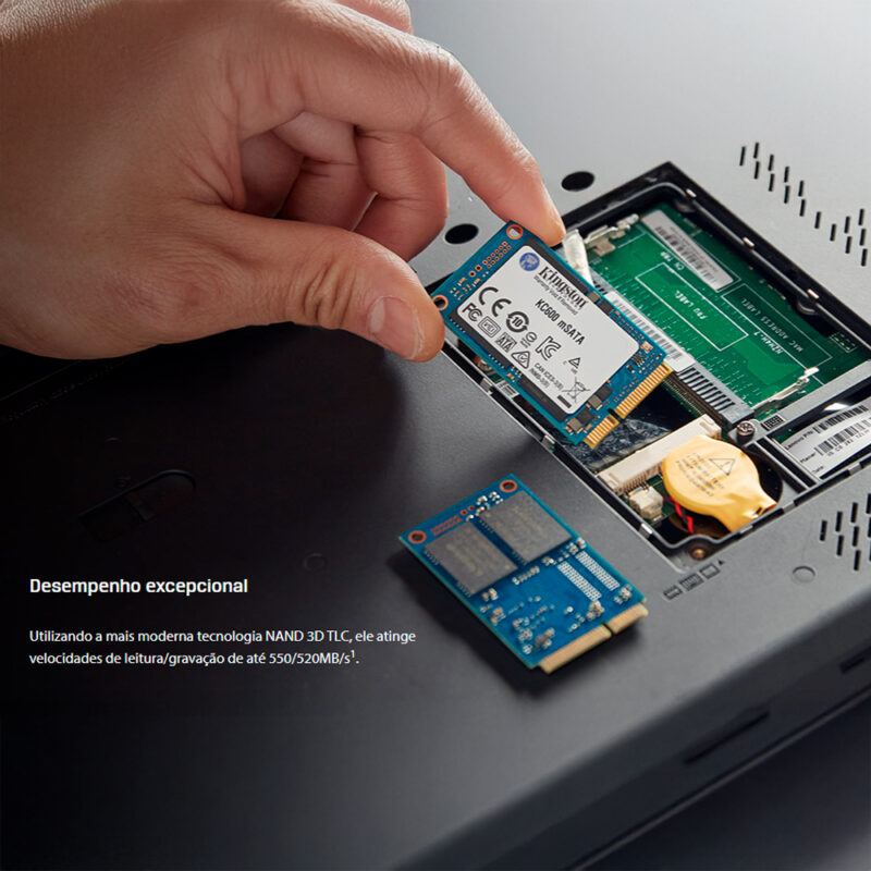 SSD Kingston KC600 1024GB, SATA III 2.5", Leitura de até 550MB/s