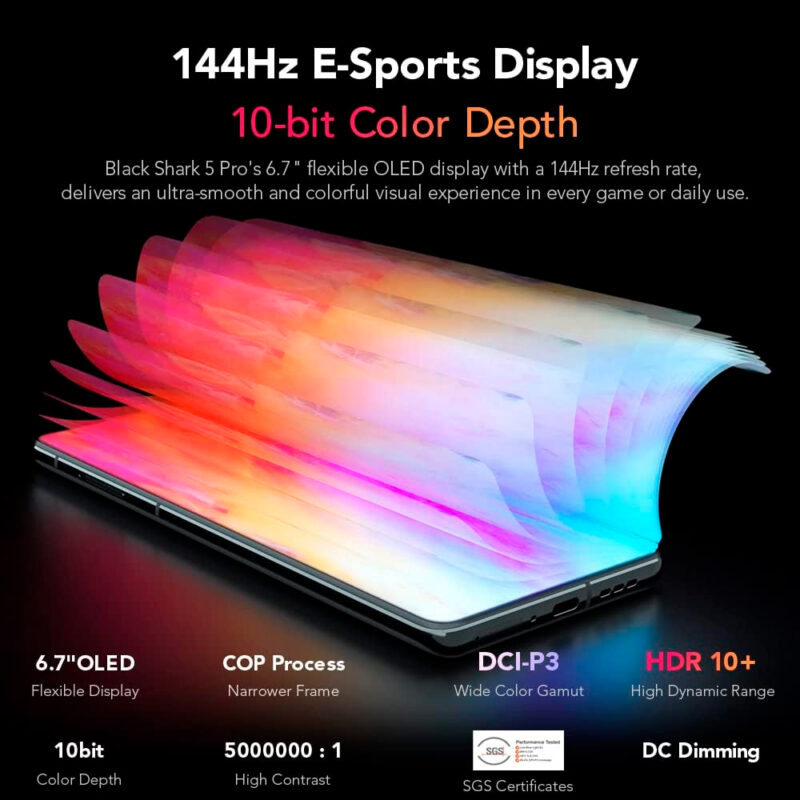 Smartphone Gamer Black Shark 5 Pro Xiaomi 256GB, 16GB RAM