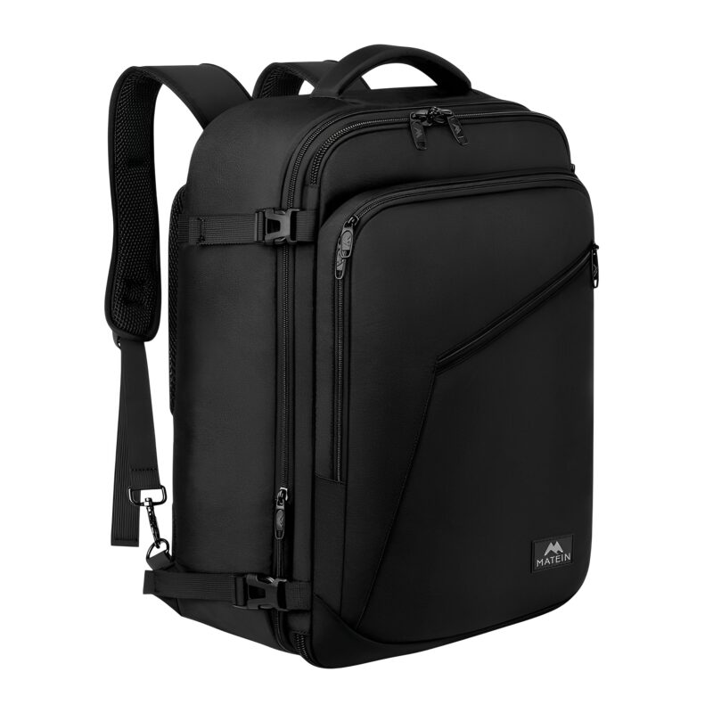 Mochila de Viagem Matein Poliéster Leve Resistente Preta