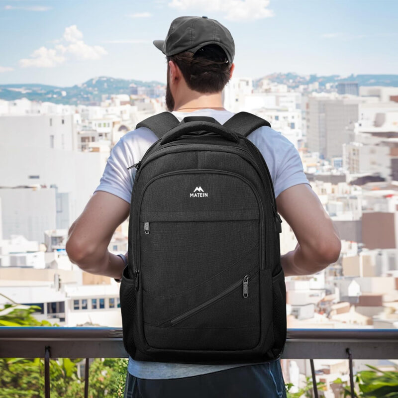 Mochila de Viagem Matein Poliéster Bolso p/Laptop Preta