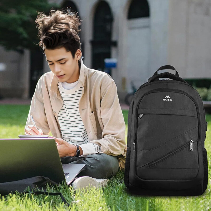 Mochila de Viagem Matein Poliéster Bolso p/Laptop Preta