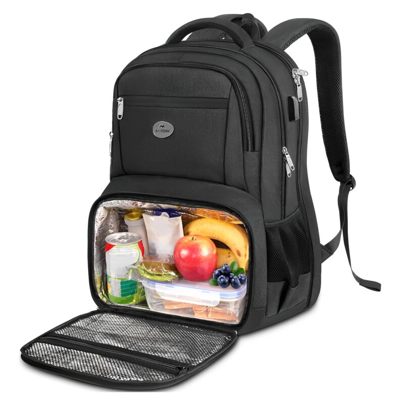 Mochila de Almoço Viagem Matein Bolso para Laptop Preta