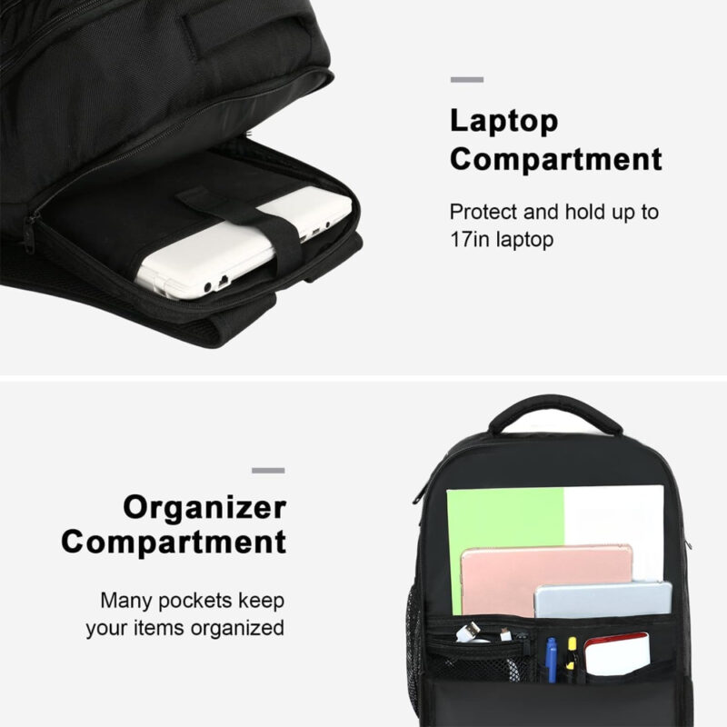 Mochila de Viagem Matein Bolso Notebook Porta Usb Preta