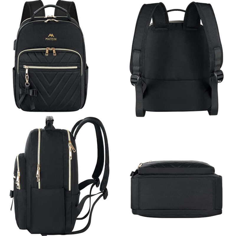 Mini Mochila Feminina Matein Porta Usb Preta 134200Blk