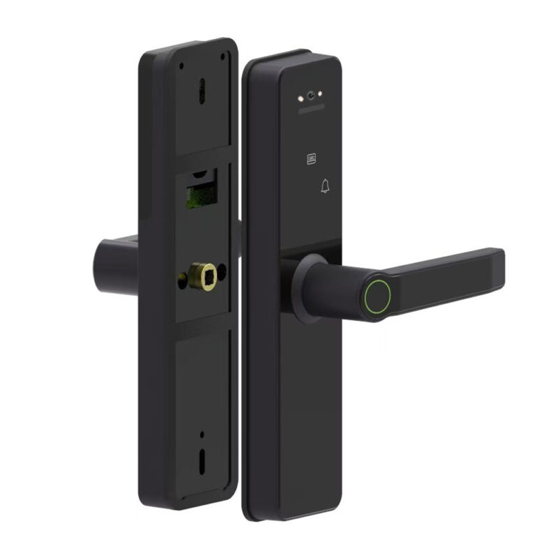 Fechadura Digital Qieman Tuya Sl009 WiFi Preto