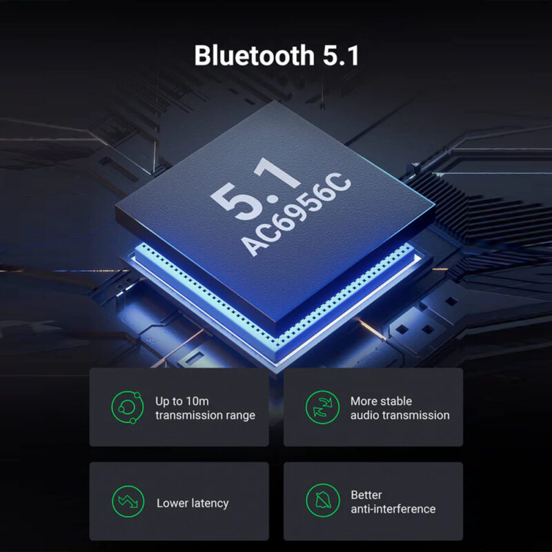 Transmissor Receptor Bluetooth Ugreen 2 in 1 Usb A Preto