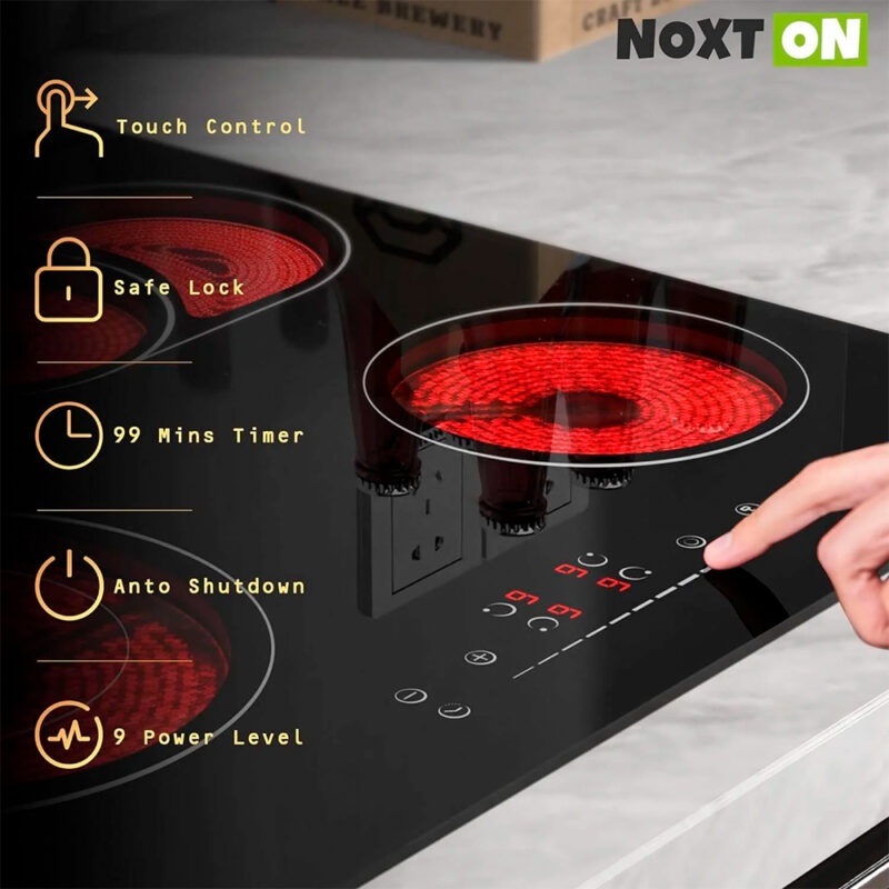 Cooktop Fogão Elétrico Kitchenstar 4Bocas 220-240V Preto