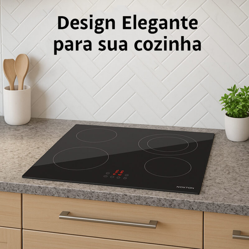 Cooktop Fogão Elétrico Kitchenstar 4Bocas 220-240V Preto
