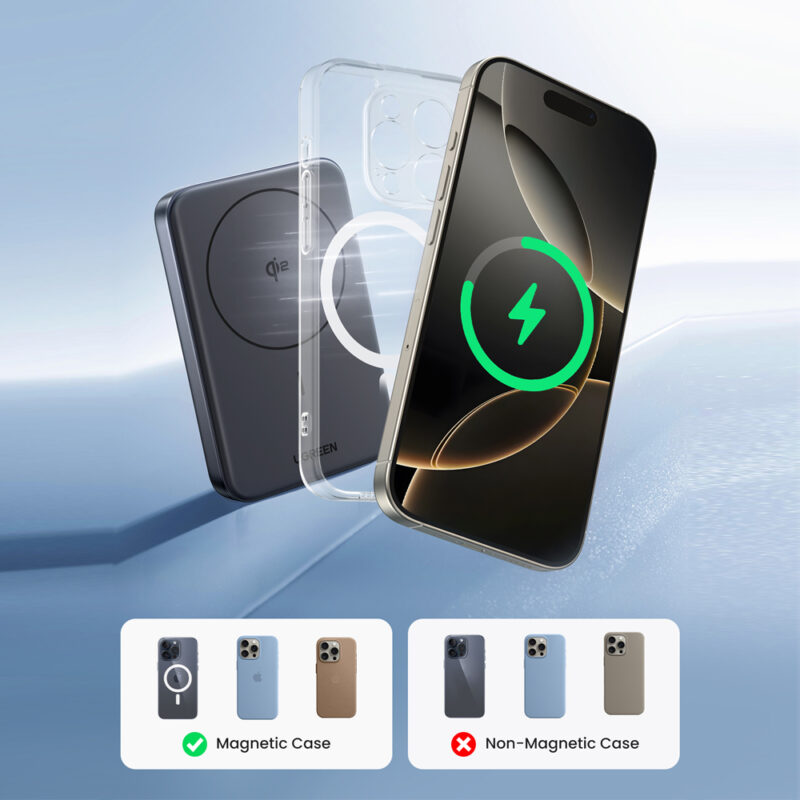 Power Bank Carregador Portátil Ugreen 10000mAh 15W Cinza