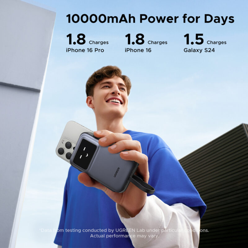 Power Bank Carregador Portátil Ugreen 10000mAh 30W Preto