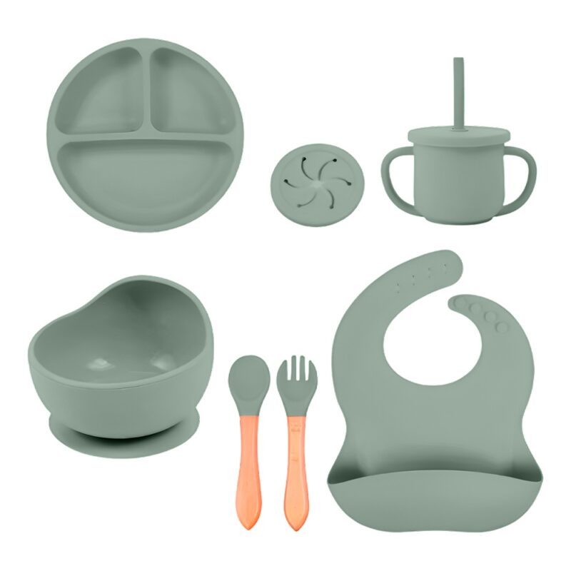 Combo de Silicone Life NT-28 Alimentação Infantil Verde