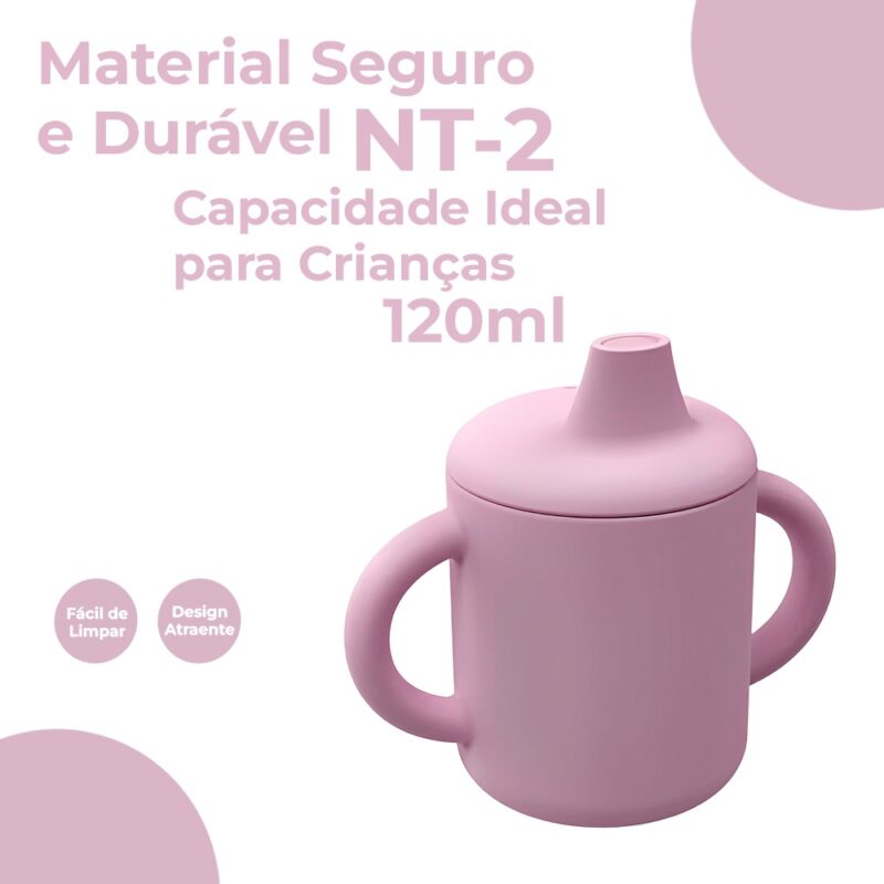 Copo de Silicone Life NT-2 120ml para Criança/Bebê Rosa