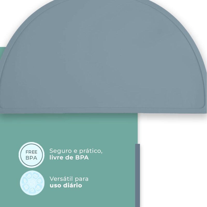 Tapete de Silicone Mesa Life NT-5 p/Refeição Bebê Azul