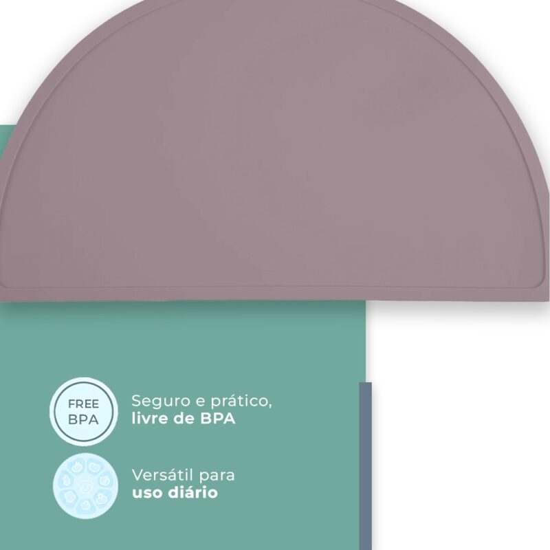Tapete de Silicone Mesa Life NT-5 p/Refeição Bebê Rosa