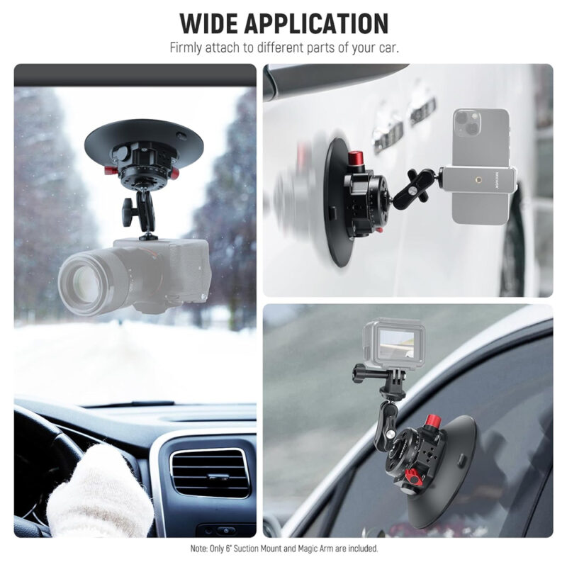 Suporte de Ventosa Neewer 6” para Câmeras Smartphones Preto