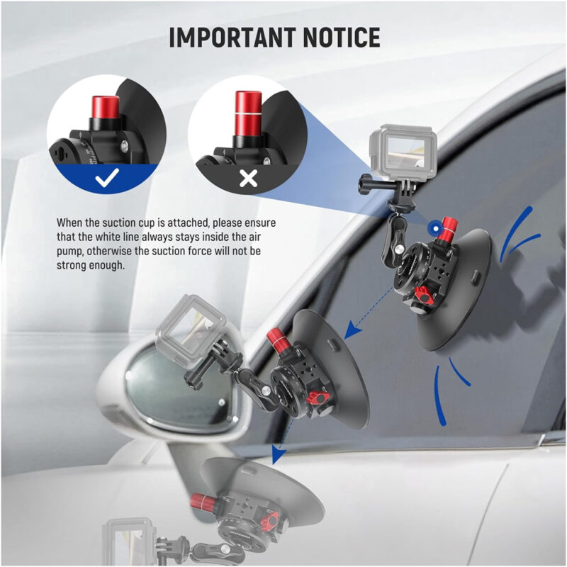 Suporte de Ventosa Neewer 6” para Câmeras Smartphones Preto